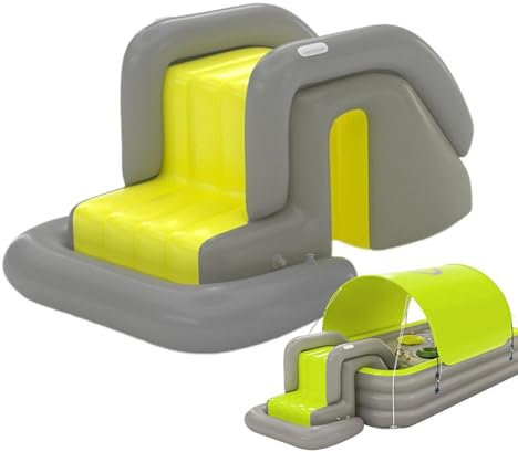 Vriusi Aufblasbare Rutsche für Pool, Wasserrutsche für Pool | Wasserrutsche für Pool, lustiges Hinterhofspiel für und Erwachsene, Poolspielzeug, aufblasbares Spielcenter, Rutsche