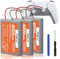 PS5 Controller Akku 4000mAh - 3.65V/14.6Wh Lithium Wiederaufladbare Hohe Kapazität Akku für LIP1708, PS5 Dual Sense, CFI-ZCT1W, CFI-ZCT1J Wireless Controller (3Pcs)