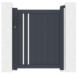 Casanoov Portillon 1m GIONA H.120cm aluminium gris