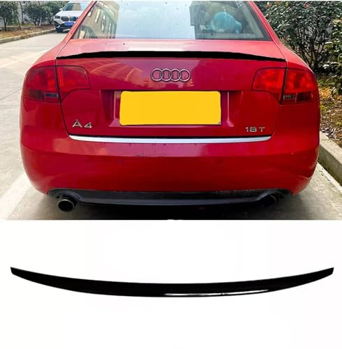 For Auto Perfectionists UK Rear Boot Spoiler Compatible With Audi A4 S4 RS4 B7 Saloon 2004-2008 ABS Gloss Black