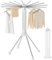 WUDLEP Tripod Clothes Drying Rack, Portable and Foldable Space Saving Laundry Drying Rack with Universal Wheel, Clothing for Indoor Outdoor Laundry Room Apartment Balcony Travel