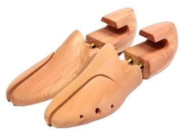 SHBHWS Shoe Trees Men's and Women's Twin Tube Adjustable Red Shoe Tree Wood Shoe Tree Wooden Shoe Trees(EUR35-36)