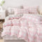 Nyescasa Housse de Couette 240x260 à Carreaux Vichy Rose et Gris Réversible Parure de lit Adulte 2 Personnes en Microfibre Set de Housse de Couette avec Fermeture Éclair et 2 Taies d'oreiller 65x65 cm