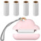 Mini Rullo per Pelucchi da Viaggio, Rullo per Pelucchi Portatile per Vestiti con 150 Fogli Ricaricabili Mini Rullo per Pelucchi da Viaggio Riutilizzabile per Rimuovere Peli di Animali (Rosa)