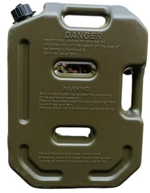 SRKATI Jerrican Essence Bidon de Carburant Tambour à Huile en Plastique épais de 10l, réservoir de Carburant de Rechange, Portable et de Grande capacité, ravitaillement Rapide(2)