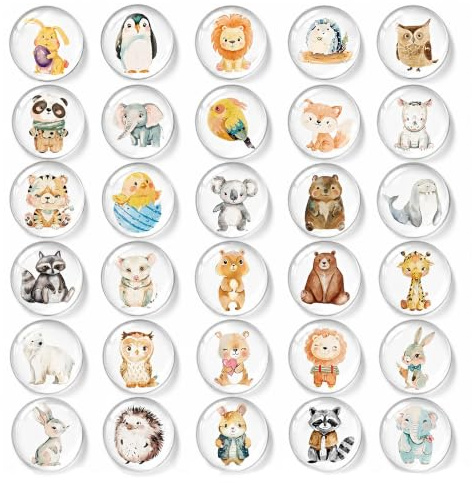 BIROYAL 30 STK. Magnete Kinder - 3D Kühlschrankmagnete für Kinder - Tier Magnete für Magnettafel, Kühlschrank, Whiteboard, Pinnwand - Kühlschrankmagnet - Geschenke für Kind
