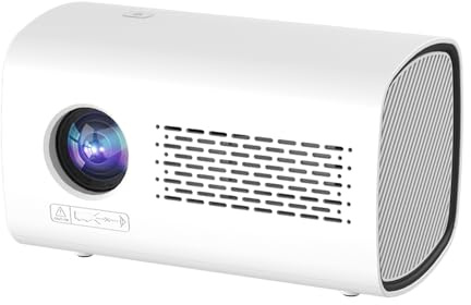 Mini Projector 720P Home Theater with WiFi6 Support 150in Display Same Screen Technique Movie Projector Auto Focus Keystone Function Built-in Speaker with Multiple Ports Support TV Box Computer