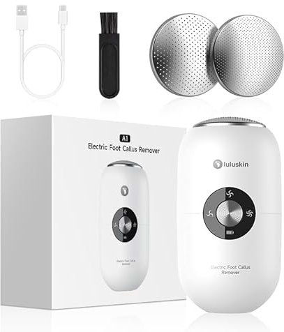 Rechargeable Foot Callus Remover, Electric Foot File Pedicure Tool with Metal Grinding Head, Portable Foot Grinder for Cracked and Dry Heels, Dead Skin, and Calluses