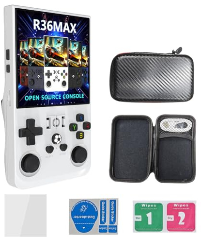 LYEAA R36MAX Consola de Juegos Retro de Mano, Consola Retro con Pantalla IPS de 4.0 Pulgadas, Juegos retro en 1 Consola de Juegos con Sistema Linux de Código Abierto
