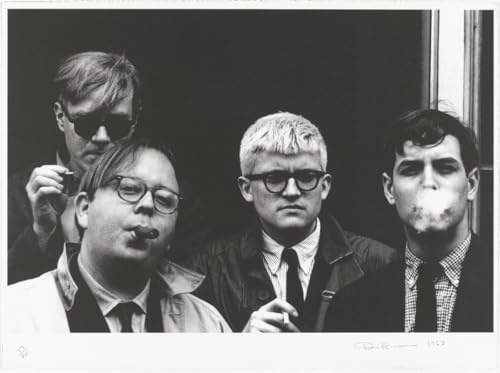 Dennis Hopper Andy Warhol David Hockney Henry Geldzahler und Jeff Goodman 1963 - Wandbild - Leinwanddruck auf Holzrahmen - perfektes Bild für Wanddekoration