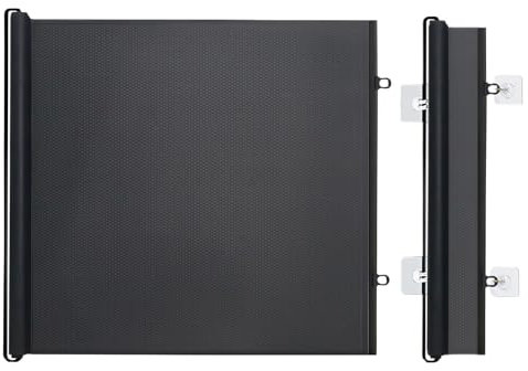 Barrera Puerta Perros, Seguridad, Extensible, Puertas De Malla Protectores Extra Anchas para Perros para Mascotas De Bebé, No Drilling Retractable Baby Gate, 110x78 Cm