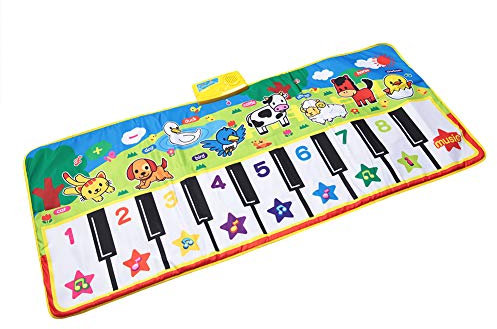 RIZGHWOY Coperta di Educazione al Pianoforte Precoce Portatile con 8 Rumore Animale e Bambino o