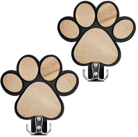Audio frequency% 2 Stück Hundegarderobe Holz, Hundegarderobe Hundeleinen Halterung Wand Garderobe Hund, Zum Aufhängen Von Hundeleinen, Halsbändern, Schlüsseln, Hüten