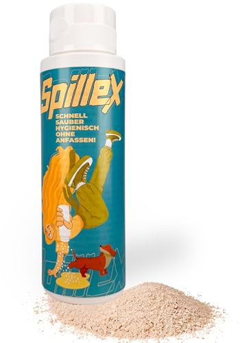 Spillex Superabsorber Pulver 300g – Flüssigkeitsbinder & Kotzpulver für Urin, Erbrochenes, verschüttete Getränke – bindet Gerüche in 1 Min – hygienisch für Haushalt, Auto und Haustiere