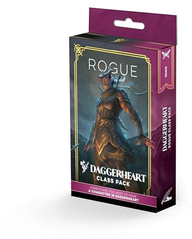 Darrington Press | Daggerheart Class Pack: Rogue | RPG-Class-Pack, 76-Karten-Set, Rogue Level 1-10, Midnight Und Grace Domänen, Unterklassen Und Charakterwerkzeuge | 1+ Spieler