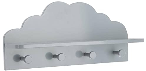 ATMOSPHERA CREATEUR D'INTERIEUR ATM-127163C Graue Wolke Kleiderhaken, 22 cm x 12 cm x 48 cm