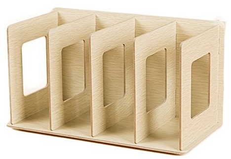FOKOM Eiche Holz CD/DVD-Bücher-Regal (30.5 x 15 x 17 cm)