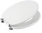 Ogomondo Sedile Wc Copri Water Tavoletta Vaso Universale Bianco MDF Legno Pesante Cerniere Metallo Bagno