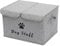 Dog toy box basket storage with lid perfect basket for dog toys grooming stuff living room playroom closet home organization - Snow Gray
