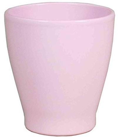 INNA-Glas Keramik Orchideenvase, Ø13,2cm, 15cm, rosa - Pflanztopf/Orchideen-Blumentopf