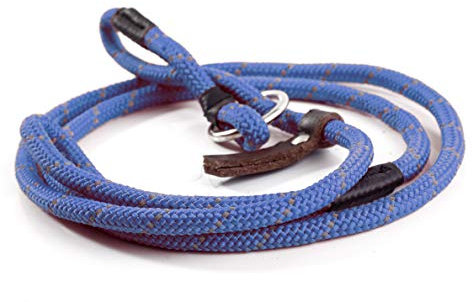 Gee Tac Figure of Eight Soft Hi Viz Dog Lead - BLUE