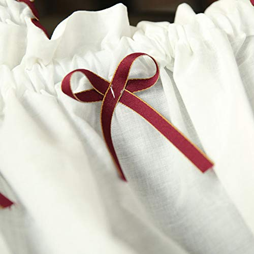 LINGOSHUN Halbabschirmender Gardinen Reiner Baumwolle,Modisches Zuhause, Einfach Aufzuhängen,Fensterbrett-Küchendekoration,Kleine Fenster Halbvorhang/C / H50×W150cm