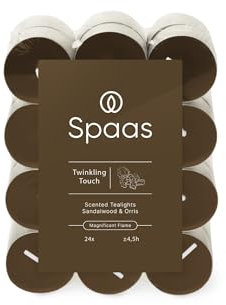 Spaas Duft-Teelichter, flach, 4,5 h, 24 Stück