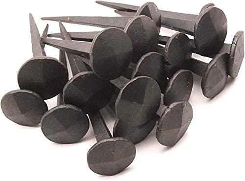 Infinity Decor Pointes de roses forgées à la main traditionnelles anciennes rustiques vintage victoriennes en fer forgé noir clous en bois artisanat porte meubles décoratifs clous 1 kg