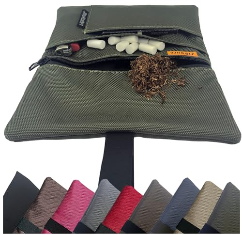 [9 colori] Porta-tabacco con chiusura ermetica originale ZIPcure per tabacco fresco più a lungo, in nylon di alta qualità