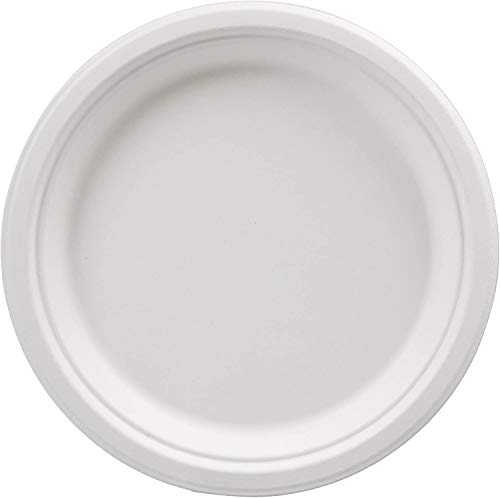 bio3 125/500/1000 Piatti monouso 22cm Biodegradabili e Compostabili in polpa di cellulosa usa e getta bagassa Plastic free | After Plastic (125)