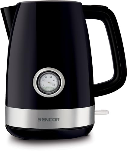 Elektrischer Wasserkocher mit beleuchteter Kontrollleuchte, 1,7 l, Fassungsvermögen: 2150 W, Schwarz Sencor SWK 1898BK