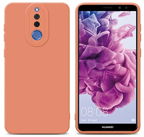 Cadorabo Hülle kompatibel mit Huawei Mate 10 LITE Schutzhülle TPU Silikon Case Liquid Design mit Kameraschutz Slim Kratzfest Weiche Gummi mit Rundumschutz Case Hülle für Huawei Mate 10 LITE in Orange
