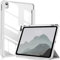ZOYU Case for iPad Air 11 Inch M3 (2025) / M2 (2024), iPad Air 5th/4th Generation 10.9 Inch (2022/2020) with Pencil Holder, Slim Stand Smart Cover with Clear Back Shell, Auto Sleep/Wake, Light Grey