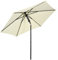 Sombrilla de jardín Outsunny 2,7x2,5 m de poliéster y metal con 6 varillas y 45° de inclinación, beige y negro