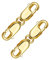 Gold Double Necklace Clasp Bracelet Clasp Jewelry Clasp, 2PCS Sterling Silver 925 14k Goldplatd Double Lobster Clasp Claw Large Clasps, Gold Necklace Extension Connector Clasps 10mm Jewelry Making