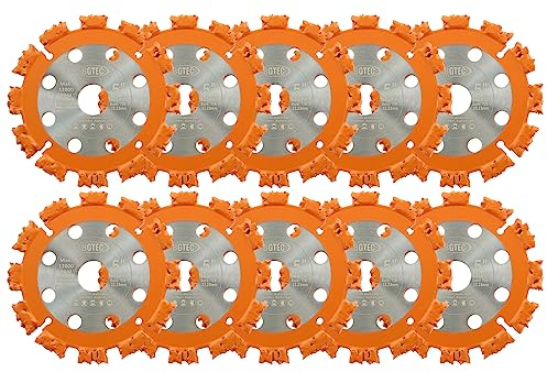 Holztrennscheibe 5/125 mm - BGTEC Hartmetall-Sägeblatt für Baumwurzel, Stamm, Holz, Hartgummi, Kunststoff, 10 Stück