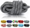 Ganzoo © PPM Seil 20 Meter, Tauseil, Hunde-Leine, Halsband, Takeln, Polypropylen Multifilem Rope, 10mm Stärke, Schwarz-Weiß