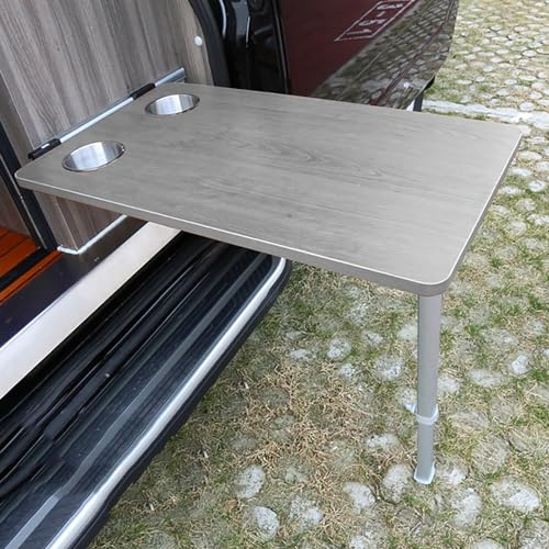 Wohnmobil-Wandklapptisch, Wandtisch, Esstisch, Klapptisch Outdoor, Klappbarer Esstisch, Ideal for Wohnmobil, Reisen, Picknick, Zuhause, BüRo, Schlafsaal, Kleine RäUme ( Color : Wood color , Size : Wit