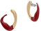 Skagen Damen-Hängeohrringe Liquid Metal Edelstahl Emaille goldfarben cranberryfarben, SKJ1766710