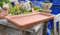 Italienischer Untersetzer/Teller für den 42 - er Blumenkasten aus Terrakotta Terracotta Unterteller Pflanztopf Balkonkasten Garten Deko Mediterran Vintage Landhaus