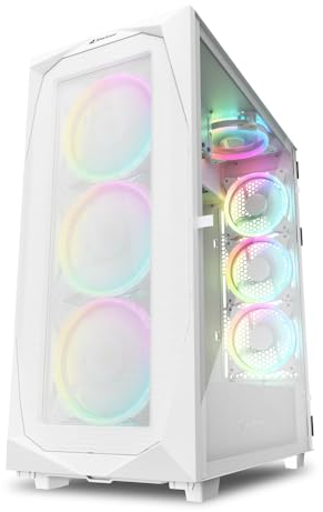 Sharkoon REV300 RGB, PC-Gehäuse weiß
