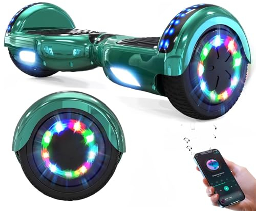 VOUUK Hoberboard 6,5-Zoll-Hoverboard mit Zwei Rädern, Mit Bluetooth-Lautsprecher, Mit LED-Lichtern Geeignet für Kinder und Erwachsene