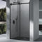 Mai & Mai Porte de Douche Coulissante Noire Paroi de Douche en Niche Transparent Pare Douche Verre ESG 8mm avec Revêtement NANO 120x195 cm Ter19K