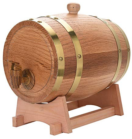 lyrlody Dispenser per bottiglie di vino vintage in legno di quercia, 3 l, per decanter Whiskey Bourbon Tequila