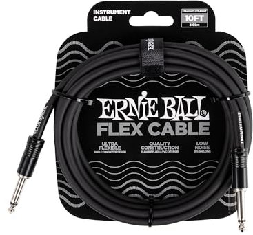 Ernie Ball Flex Instrument Cable Straight/Straight 10ft - Black