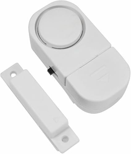 PEBBLE HUG Door Alarm Sensor, Mini Window Alarm Sensors, Door Sensor Alarm for Home and Office, Wireless Burglar Alarm, Security System Loud and Clear (6 Pcs)