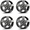 4x Borbet Felgen CWD 7x17 ET46 5x108 mistral anthracite glossy polished kompatibel mit Opel e-Zafira Life Grandland X Grandland Vivaro Zafira Life