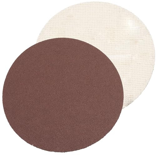 AERZETIX - C77001 - Lot de 5 disques de ponçage Ø 115 mm en fibre - type de grain Р80 auto-agrippant par scratch - papier abrasif de verre - granulométrie polissage