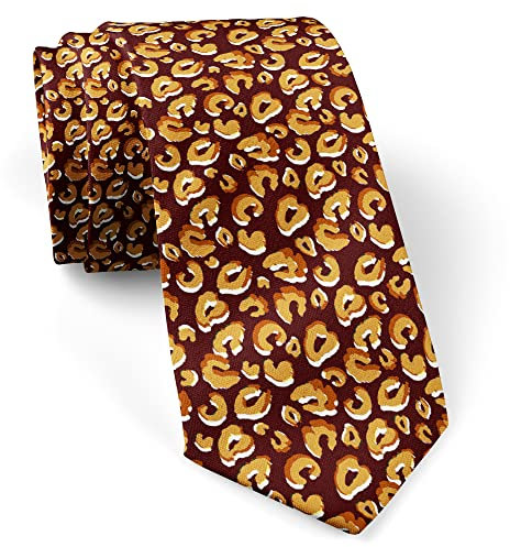 Schlips Buntes Leopardenmuster Krawatten Elegant Business Krawatte Formelle Krawatte Für Halloween Fasching Party