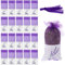 IKOPFLN 20 Stück Lavendelsäckchen, Duftsäckchen Kleiderschrank, Säckchen für Lavendel Leer, Stoffsäckchen Zum Befüllen Beutel Bags Leinensäckchen Schrank Gegen Motten Lila Kordelzug Gaze Baumwolle
